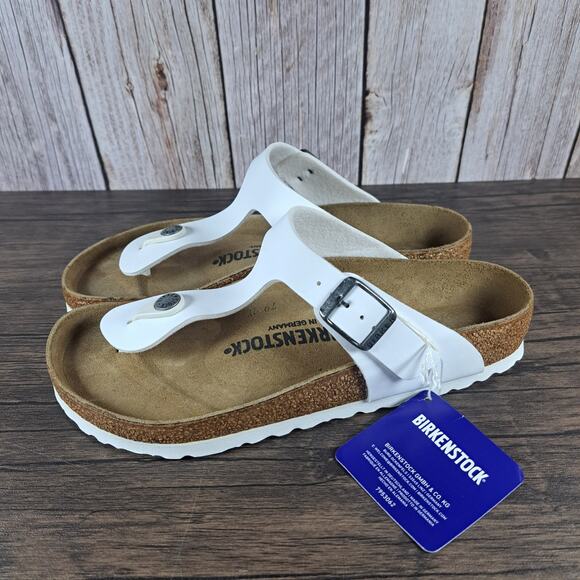Birkenstock Gizeh Birko Flor Sandals Women's Sz 6 EU37 White (NWT) - Picture 1 of 8